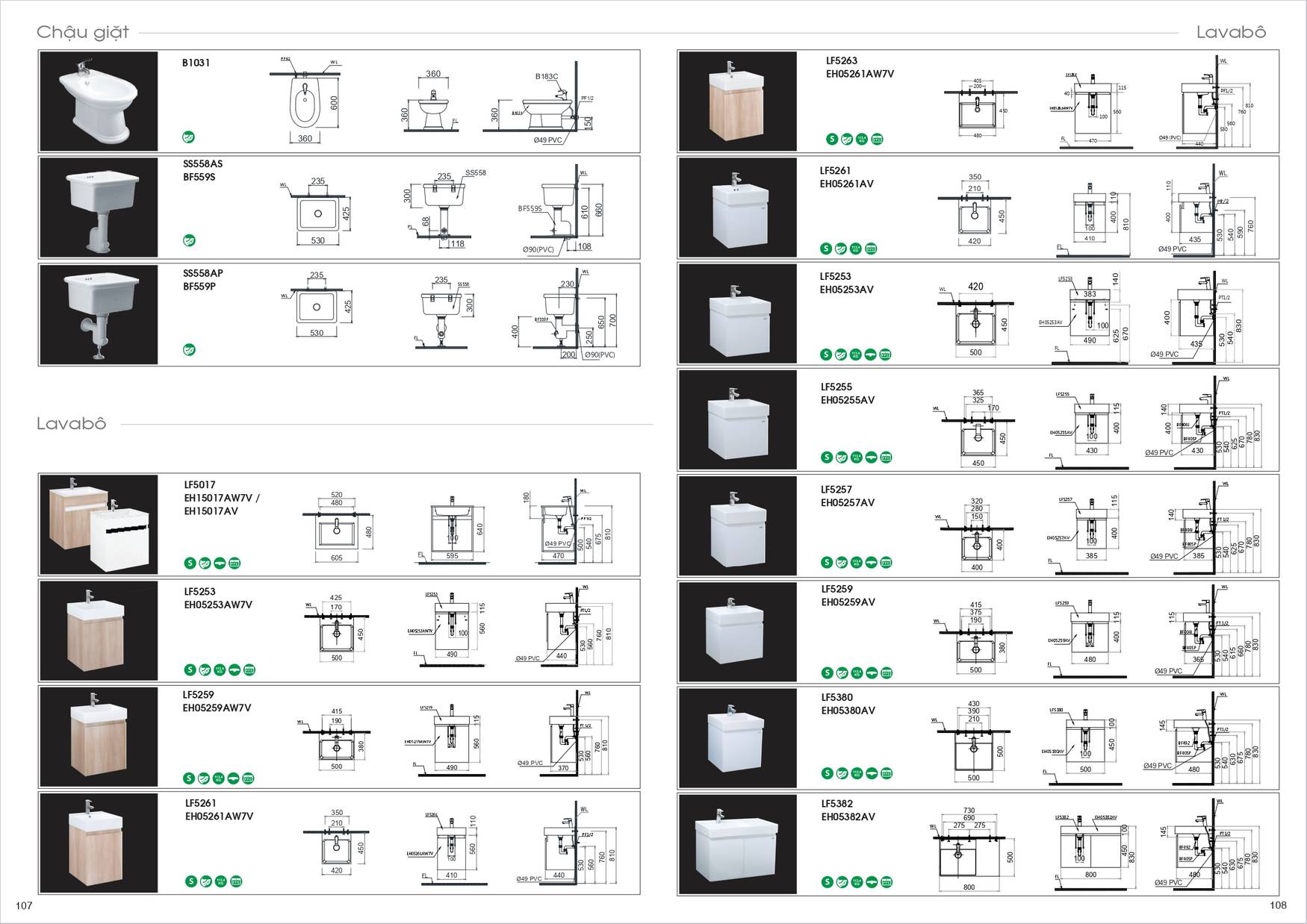 Thiết bị vệ sinh CAESAR Catalogue và Bảng giá mới nhất 2025 /Page 55